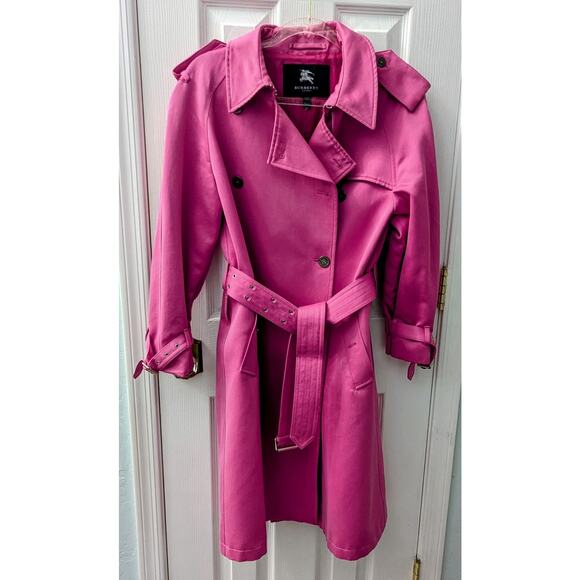 Burberry Womans Trench Coat Pink Size 10 Excellent Condition - Picture 1 of 10